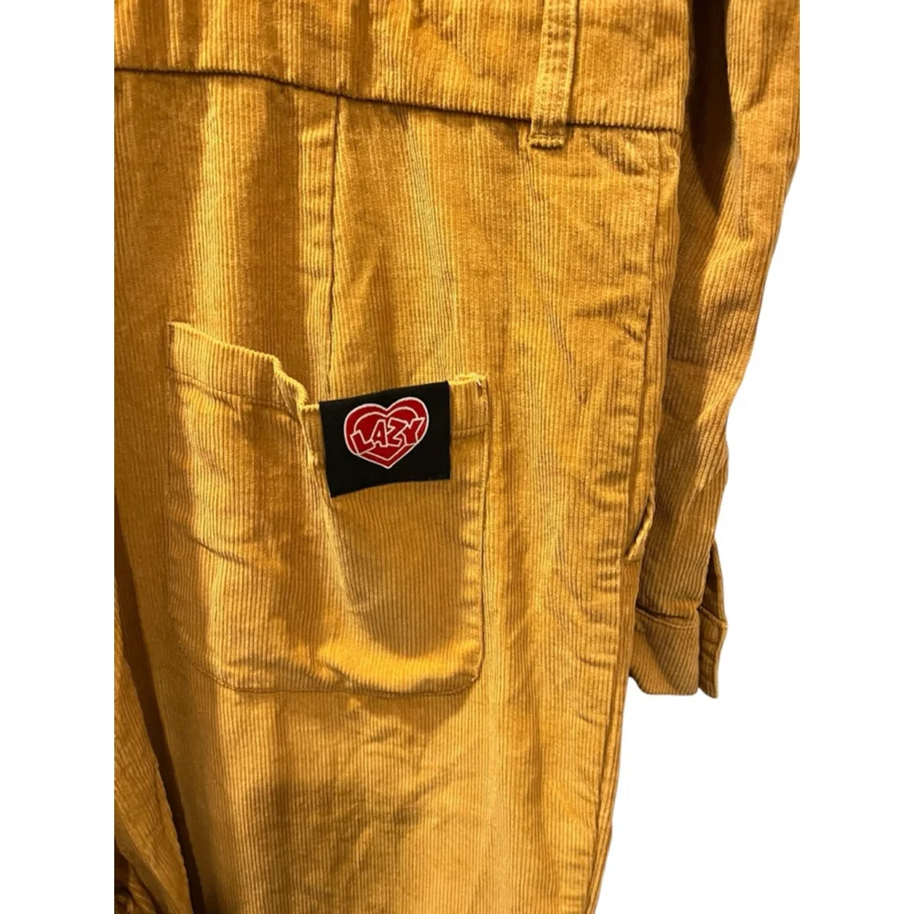 Lazy Oaf NWT Boilersuit Corduroy Jumpsuit Orange Size 16 Women's Long Sleeve - Picture 9 of 11
